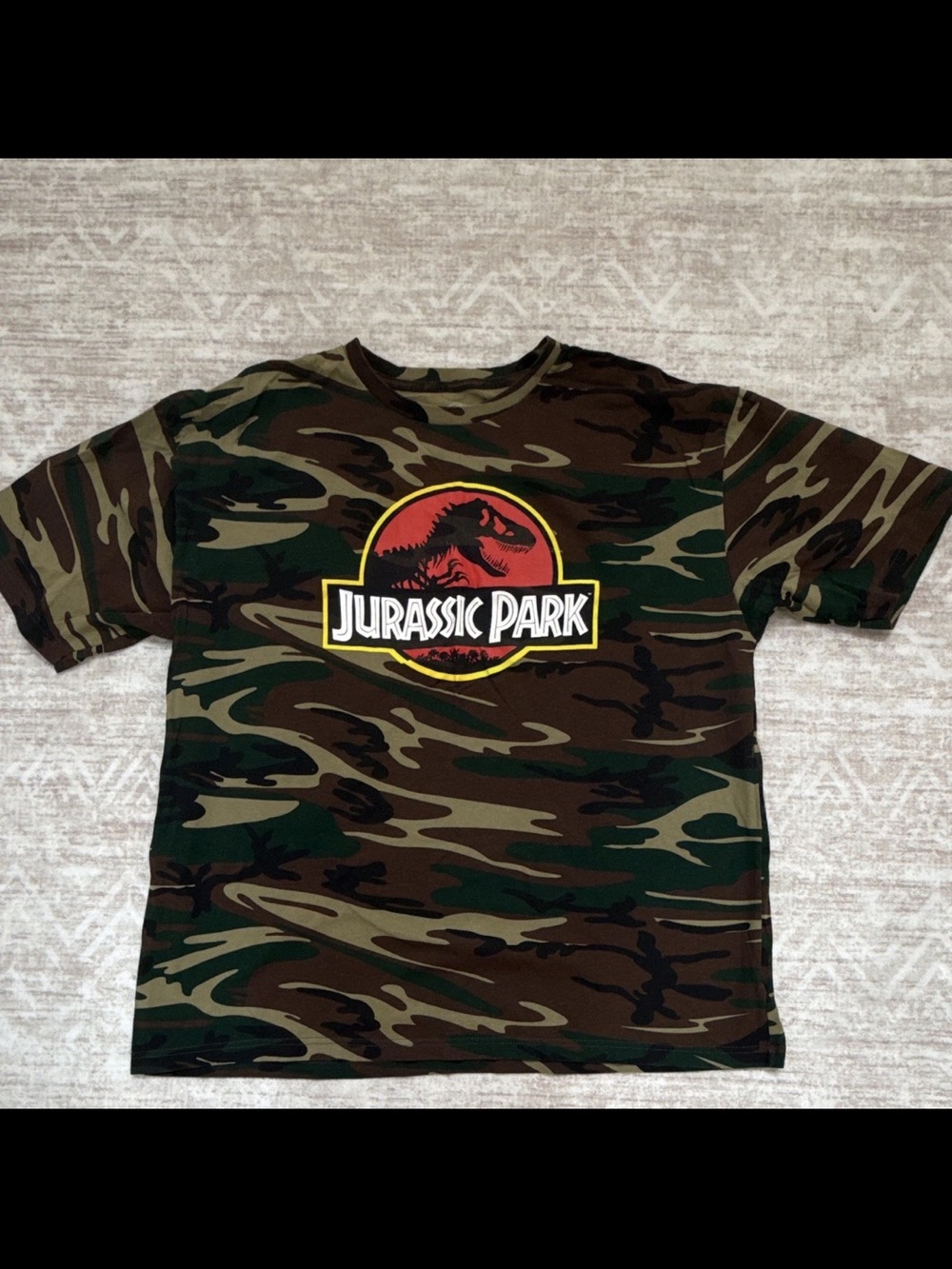 Jurassic Park Camo Tee - Green/Brown